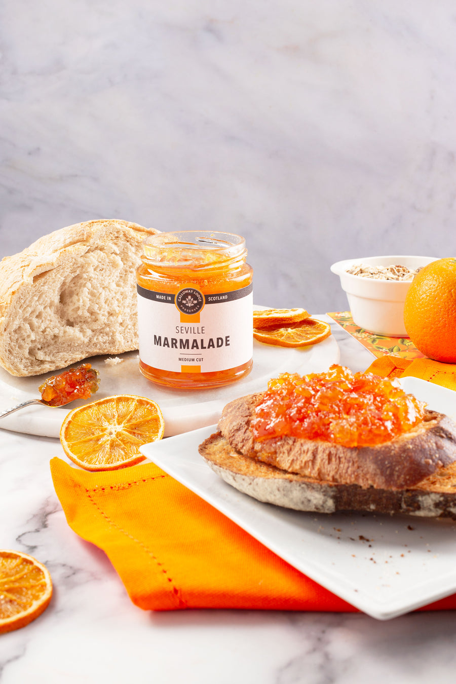 Our fabulous Seville Marmalade served on toast. 